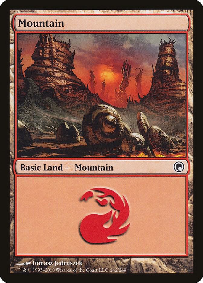 Mountain (242) - Scars of Mirrodin (SOM)