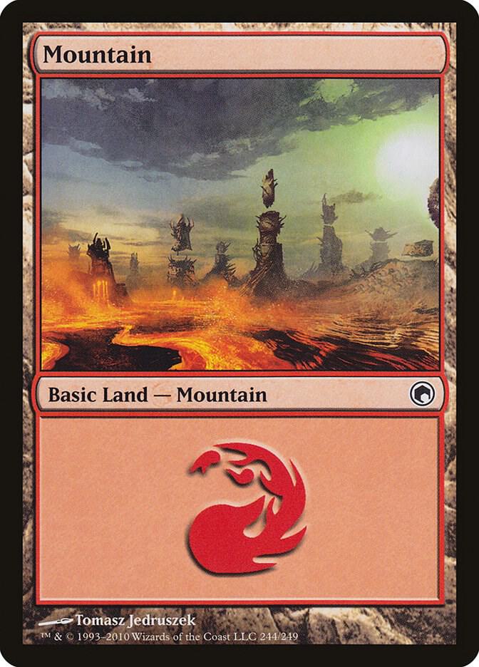 Mountain (244) - Scars of Mirrodin (SOM)