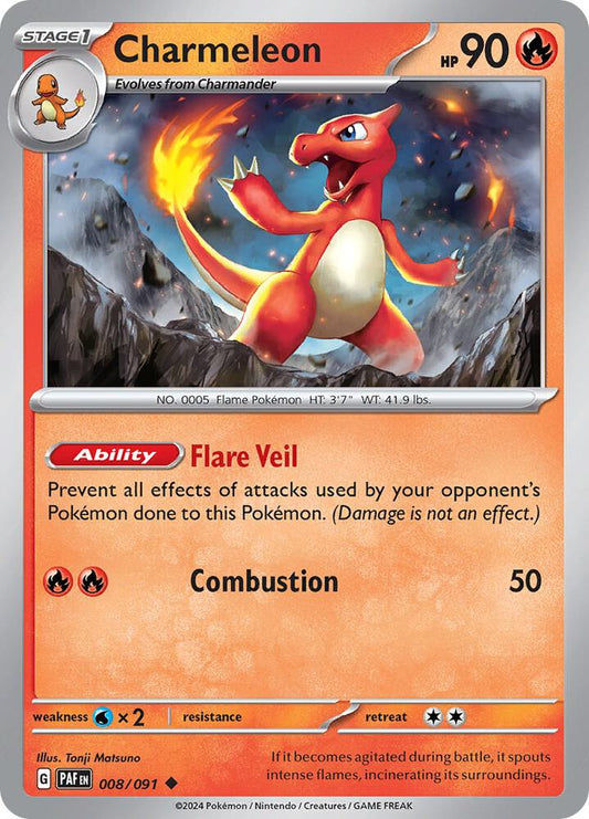 Charmeleon - 008/091 - SV: Paldean Fates (PAF)