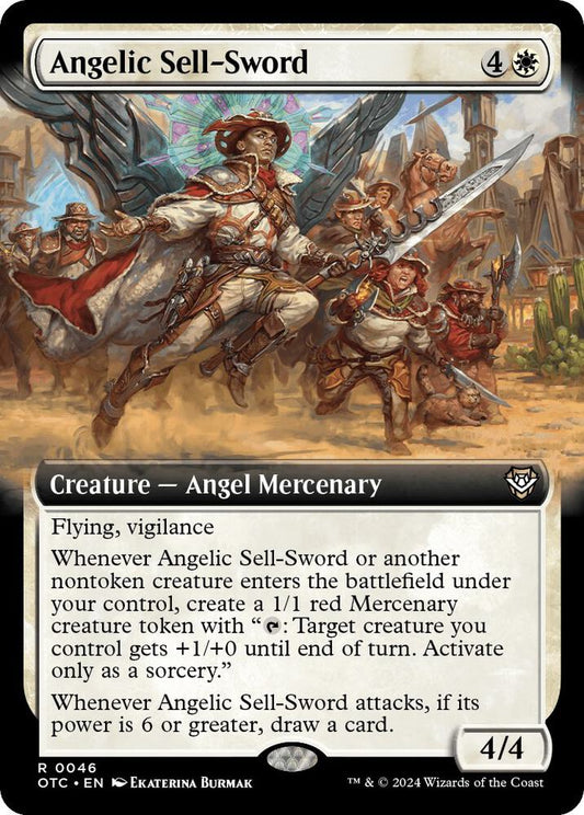 Angelic Sell-Sword (Extended Art) - Commander: Outlaws of Thunder Junction (OTC)