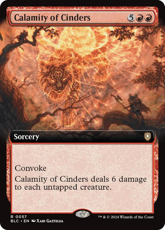 Calamity of Cinders (Extended Art) - Commander: Bloomburrow (BLC)