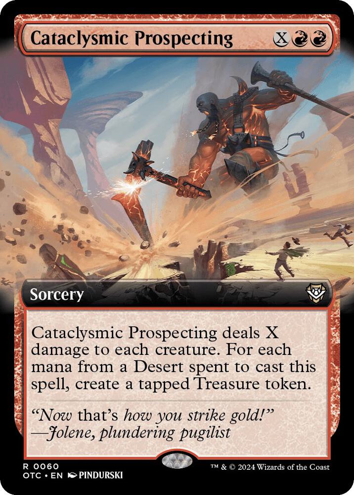 Cataclysmic Prospecting (Extended Art) - Commander: Outlaws of Thunder Junction (OTC)