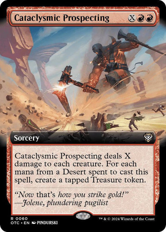 Cataclysmic Prospecting (Extended Art) - Commander: Outlaws of Thunder Junction (OTC)