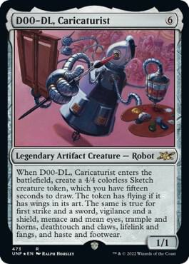 D00-DL, Caricaturist (Galaxy Foil) - Unfinity (UNF)