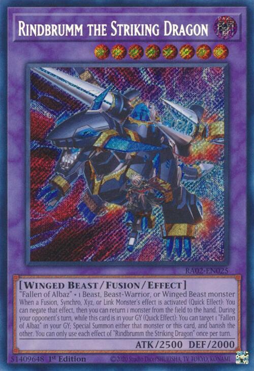 Rindbrumm the Striking Dragon (Secret Rare) - 25th Anniversary Rarity Collection II (RA02)