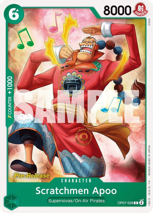 Scratchmen Apoo - 500 Years in the Future Pre-Release Cards (OP07 PRE)