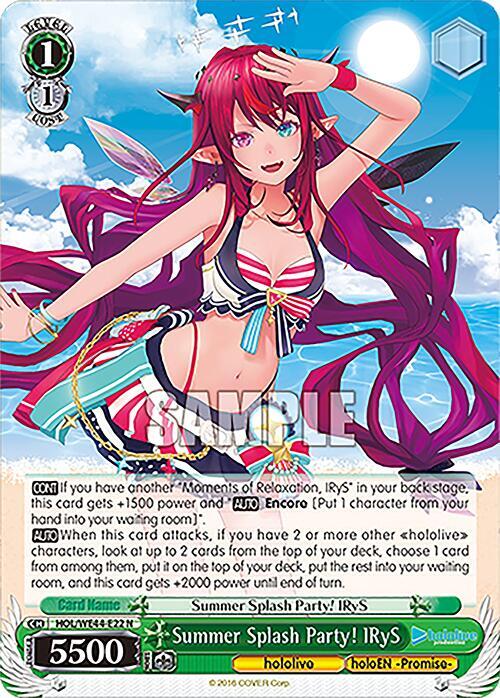 Summer Splash Party! IRyS - hololive production Summer Collection Premium Booster (HOL)