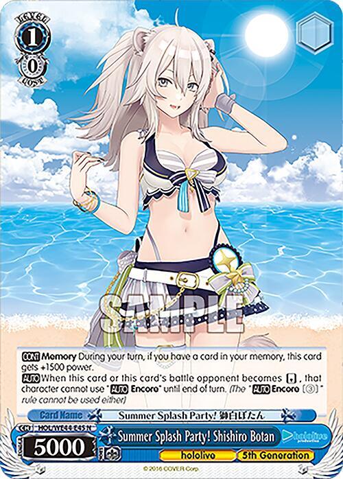 Summer Splash Party! Shishiro Botan - hololive production Summer Collection Premium Booster (HOL)