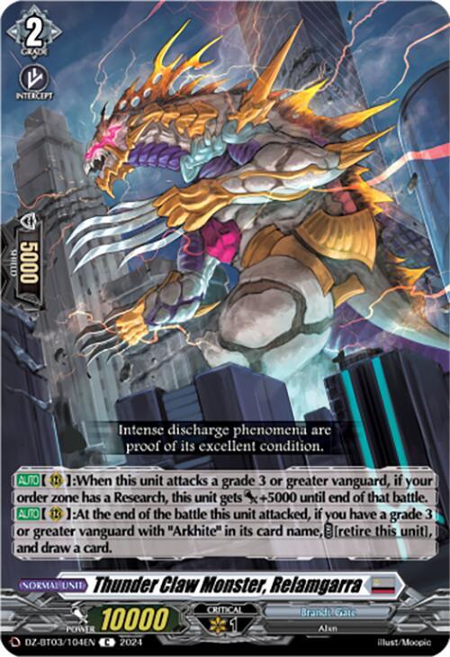 Thunder Claw Monster, Relamgarra - Dimensional Transcendence (DZ-BTO3)