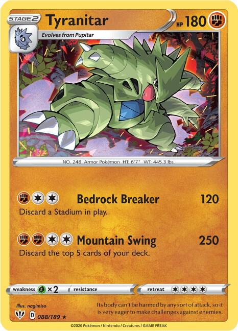 Tyranitar - SWSH03: Darkness Ablaze (SWSH03)