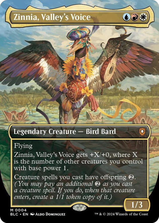 Zinnia, Valley's Voice (Borderless) - Commander: Bloomburrow (BLC)