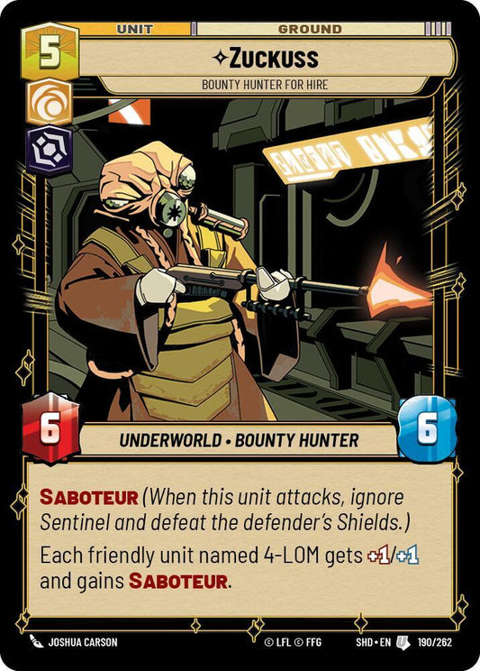 Zuckuss - Bounty Hunter for Hire - Shadows of the Galaxy (SHD)